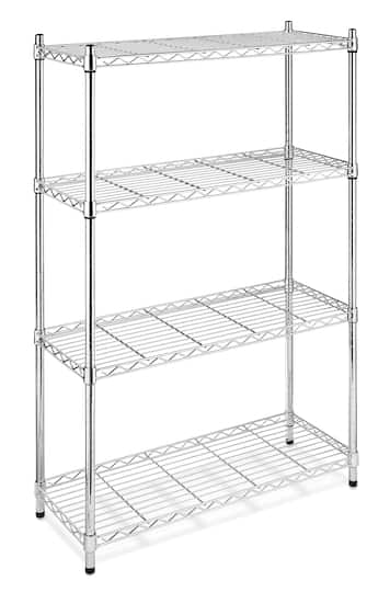 Whitmor Supreme 4-Tier Shelving, Chrome